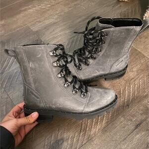 Sorel Lennox Lace Boot Quarry 5 NWOB Waterproof